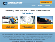 Tablet Screenshot of clickclaims.com